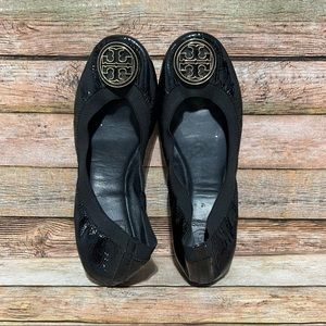 Tory Burch Black Caroline Flats